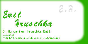 emil hruschka business card